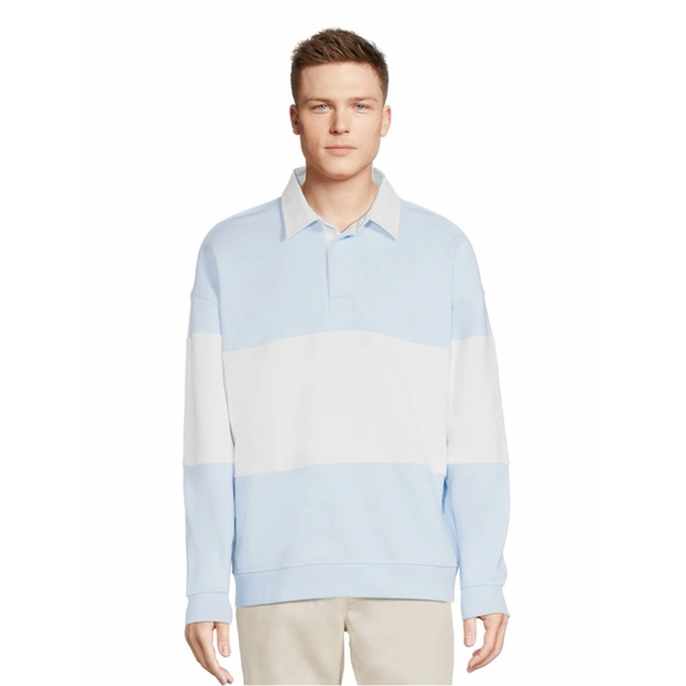 Men's Light Blue and White Shirt